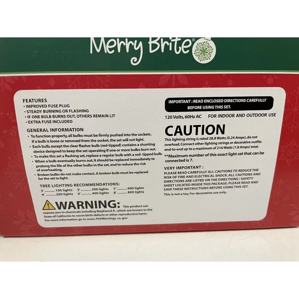 Merry Brite 70 Count Mini Lights Indoor Outdoor 2 Box Multi Bulb Green Wire